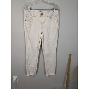 Democracy Womens Pants Ab Technology Raw Hem Cream 10